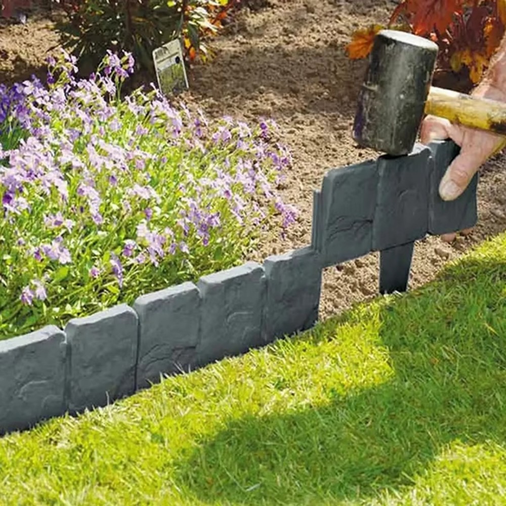Smart Garden Edging - 5/10pcs Garden Fence Imitation Stone Plant