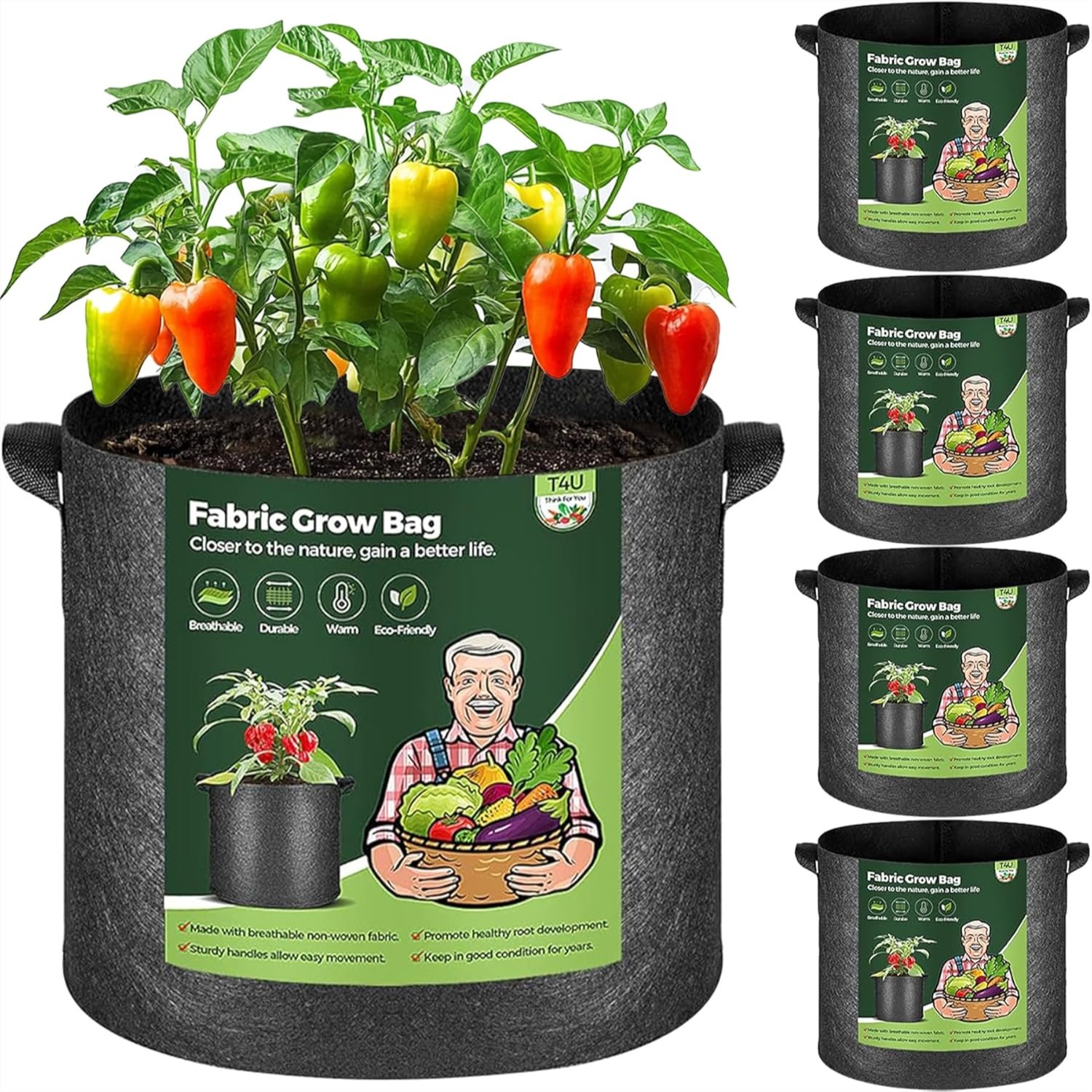 Smart Garden Domes - 7 Gallon Fabric Plant Grow Bags