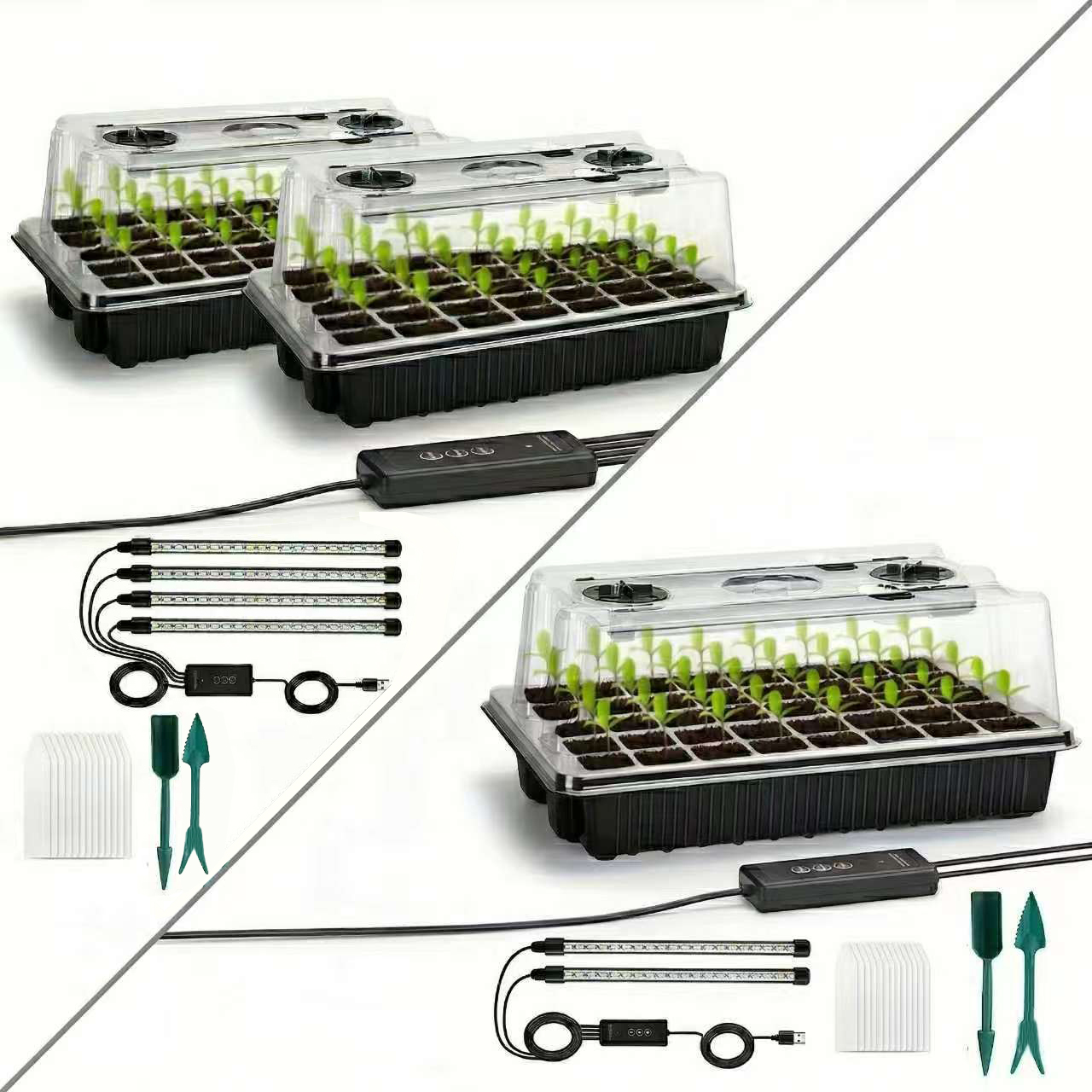 Smart Garden Domes - 40/Cell Seed Starter Kit with Grow