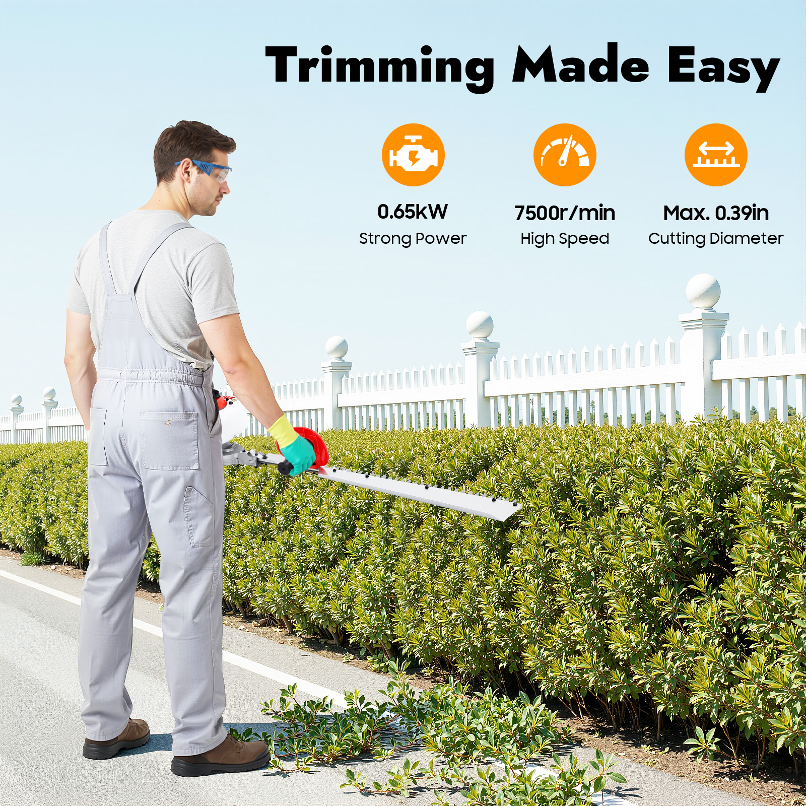 Smart Garden Edging - Hedge Trimmer, 22.5cc Single Edge Gas