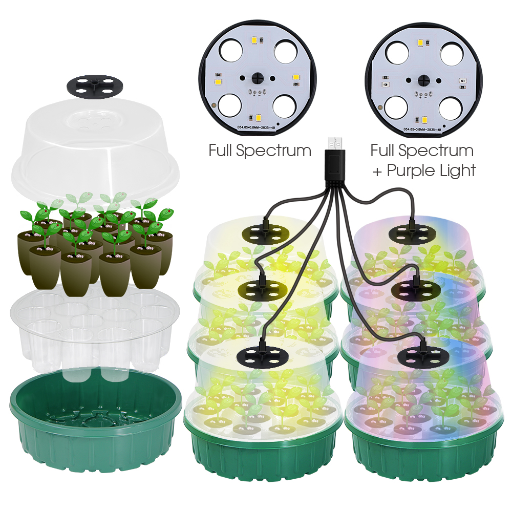 Smart Garden Domes - Round Seed Starter Tray with Full