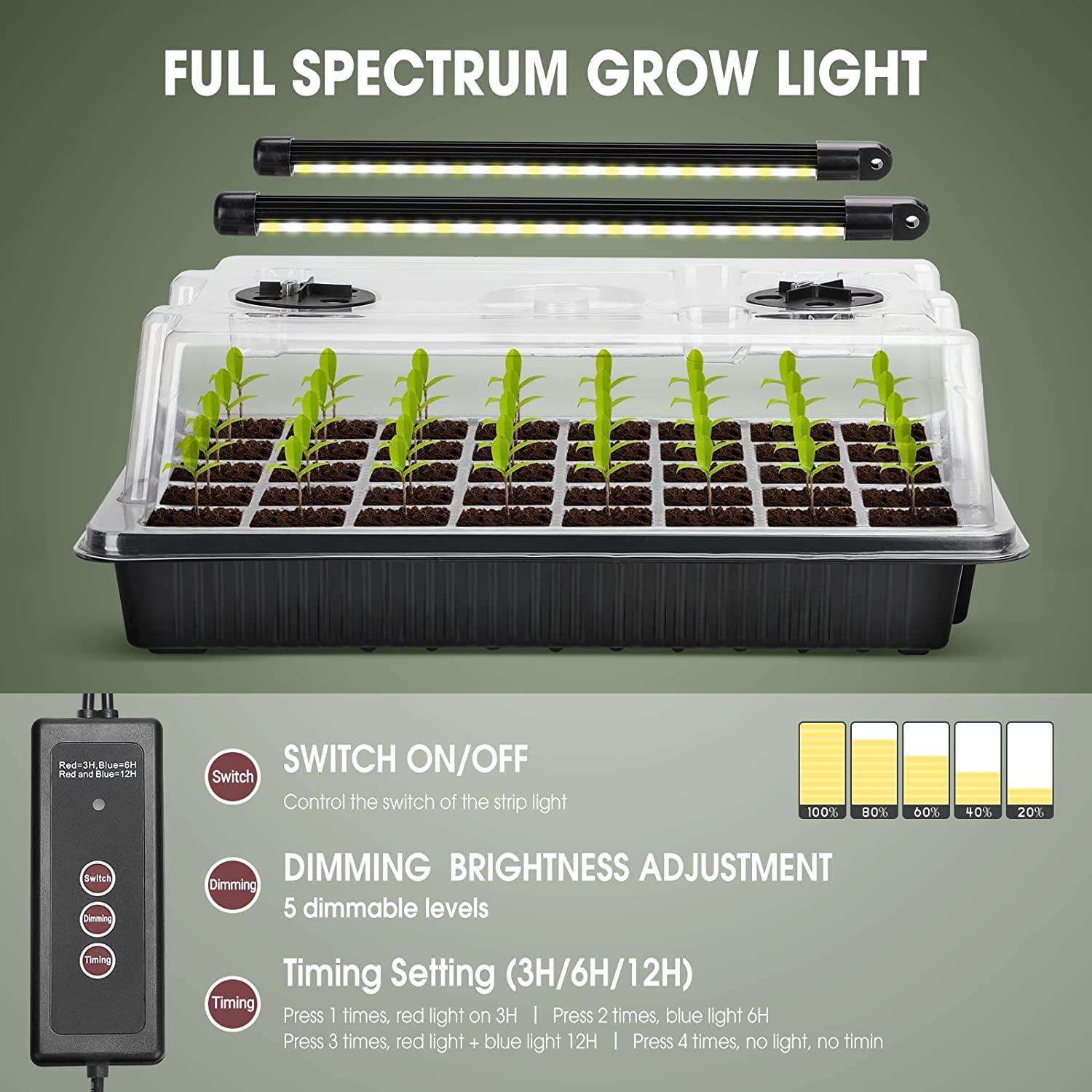 1 Set, Seed Starter Trays With - Smart Garden Domes ulasan dan harga
