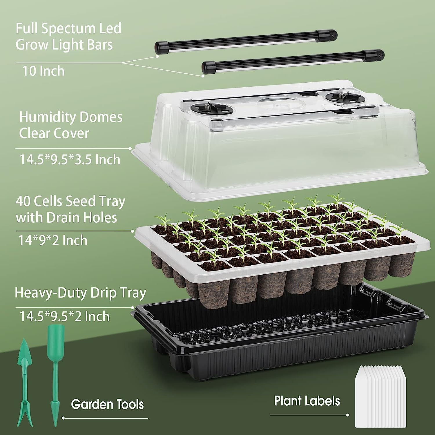 1 Set, Seed Starter Trays With - Smart Garden Domes ulasan dan harga