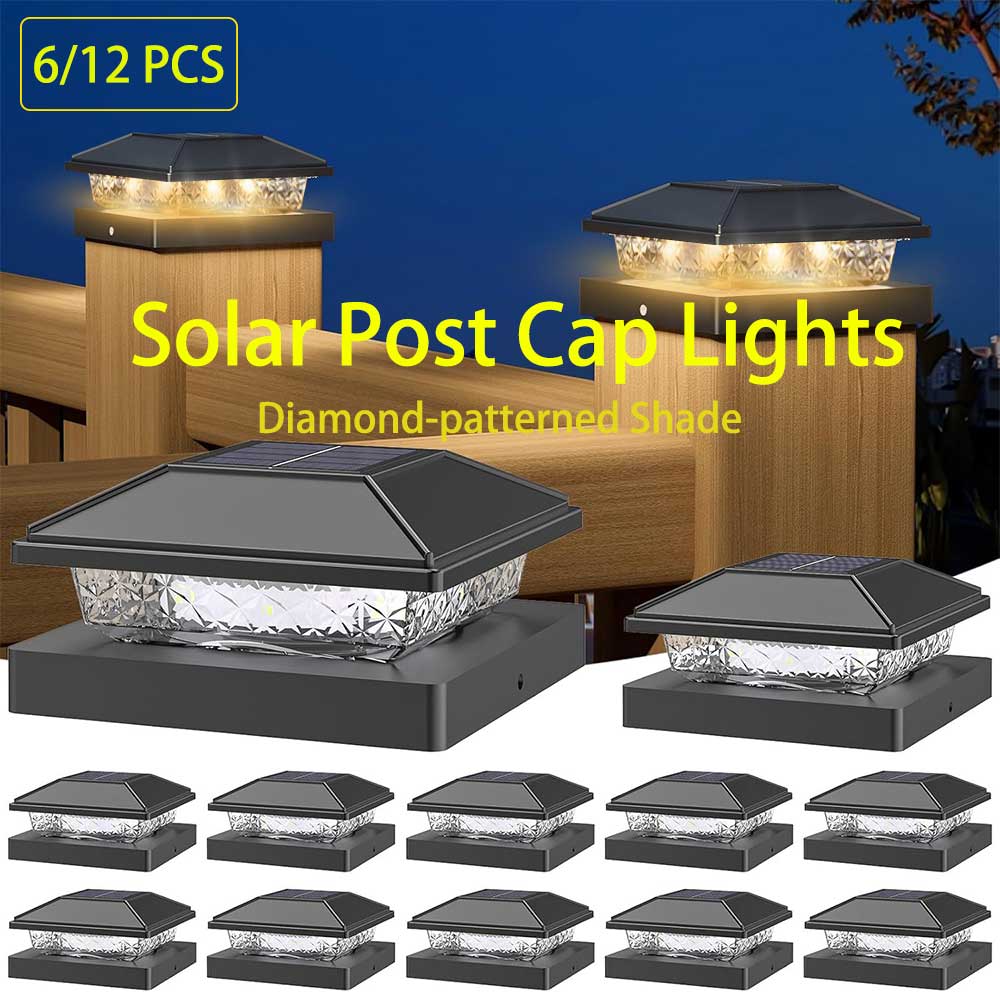 6/12X Outdoor Solar Post Cap L - Smart Garden Fence & Balcony Hanging Planter ulasan dan harga