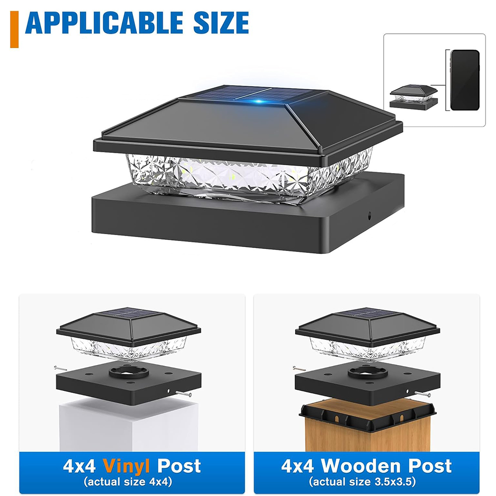6/12X Outdoor Solar Post Cap L - Smart Garden Fence & Balcony Hanging Planter ulasan dan harga