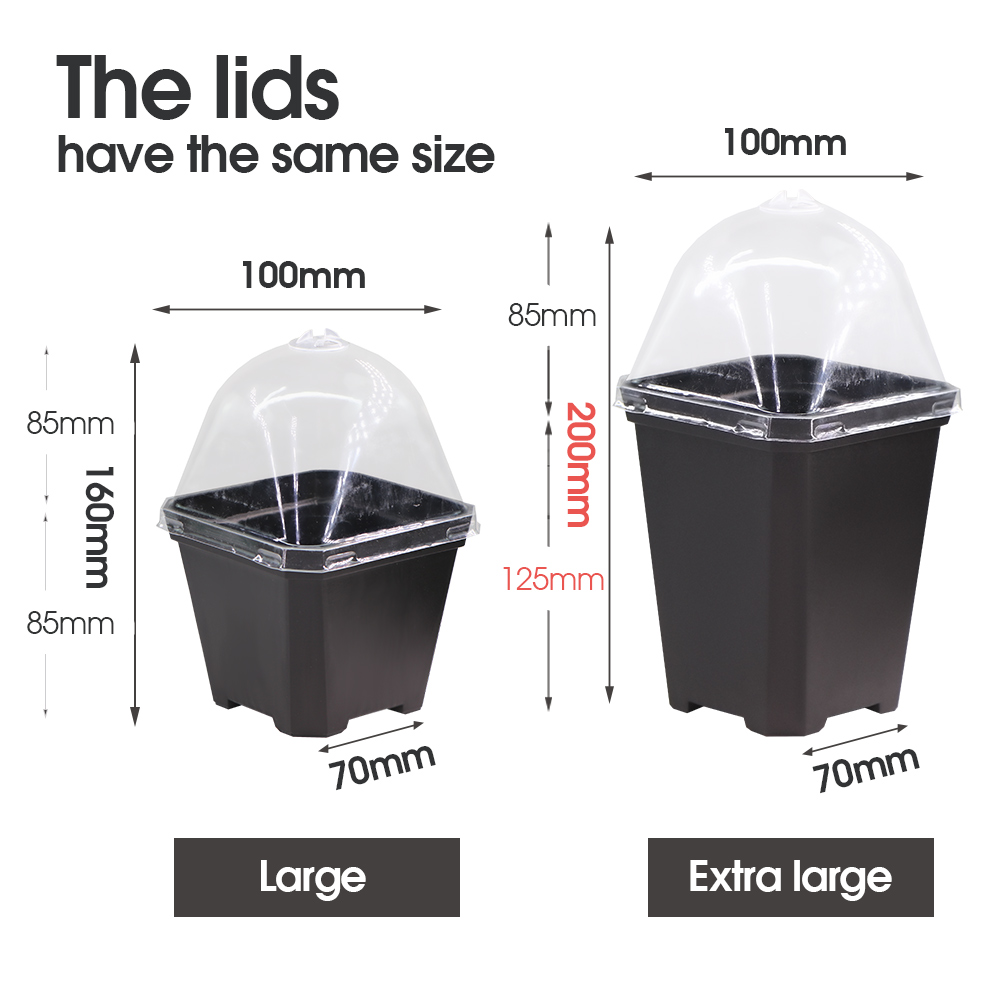 Sturdy Black Planter Pots with - Smart Garden Domes ulasan dan harga