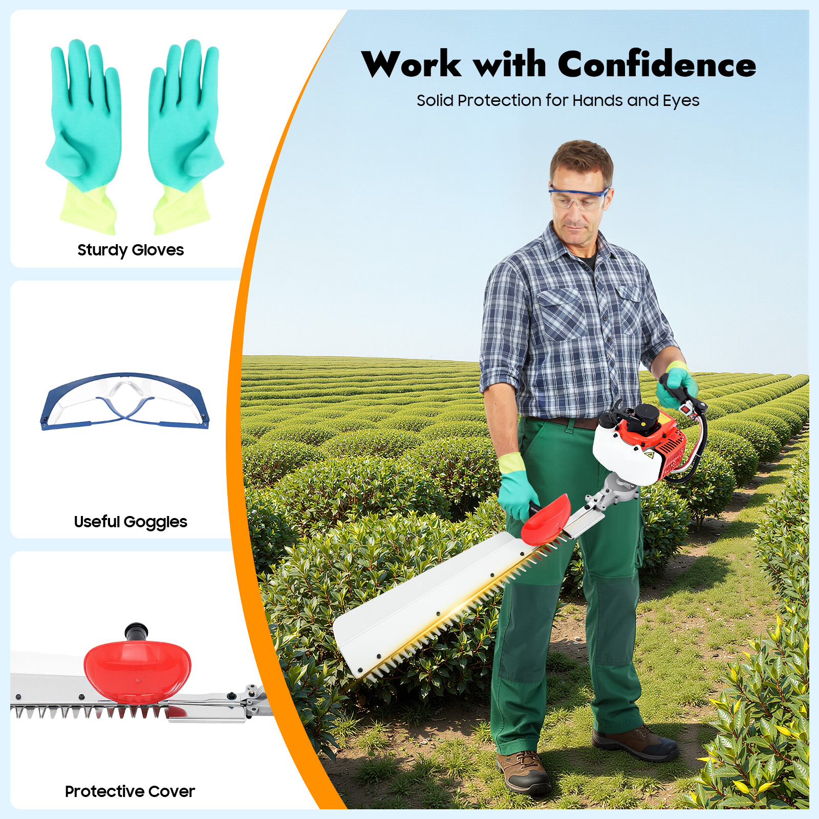 Hedge Trimmer, 22.5cc Single E - Smart Garden Edging ulasan dan harga
