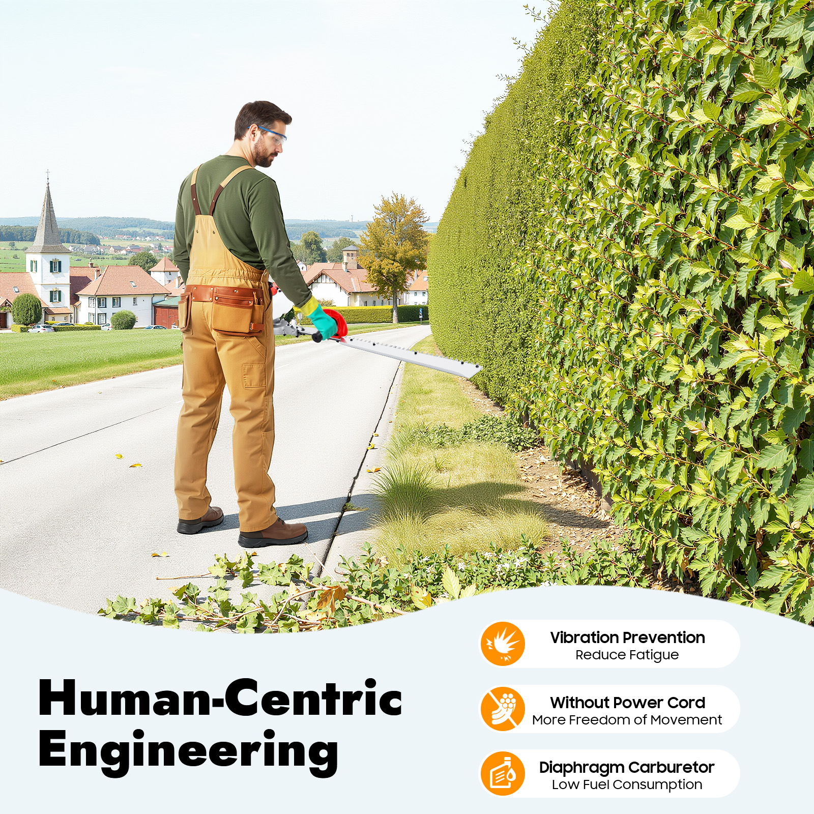 Hedge Trimmer, 22.5cc Single E - Smart Garden Edging ulasan dan harga