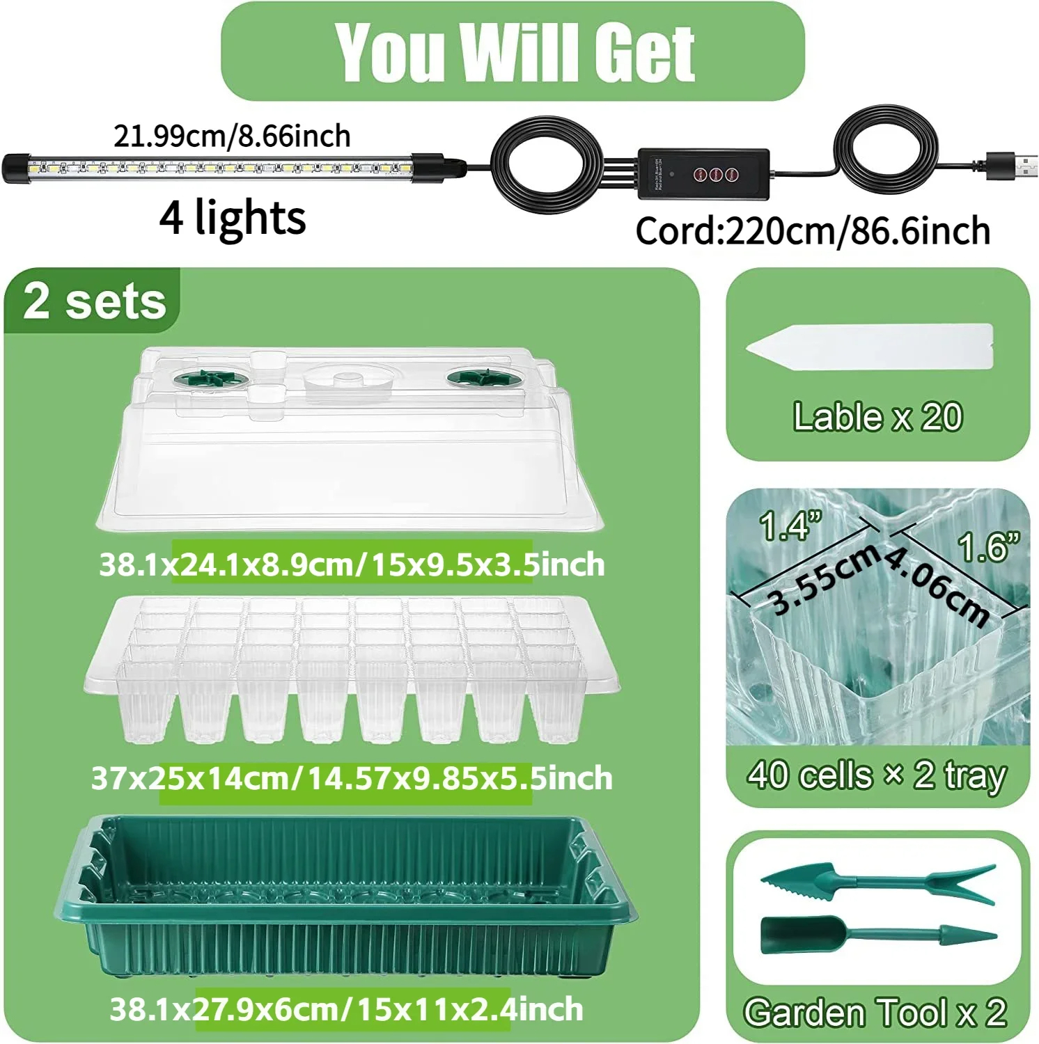 2 Packs, Seed Starter Trays Wi - Smart Garden Domes ulasan dan harga