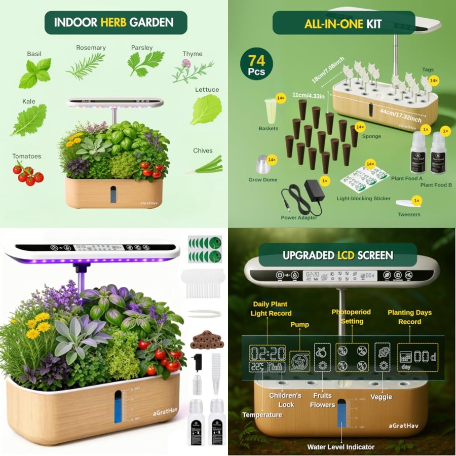 Hydroponics Growing System Kit - Smart Garden Herb ulasan dan harga