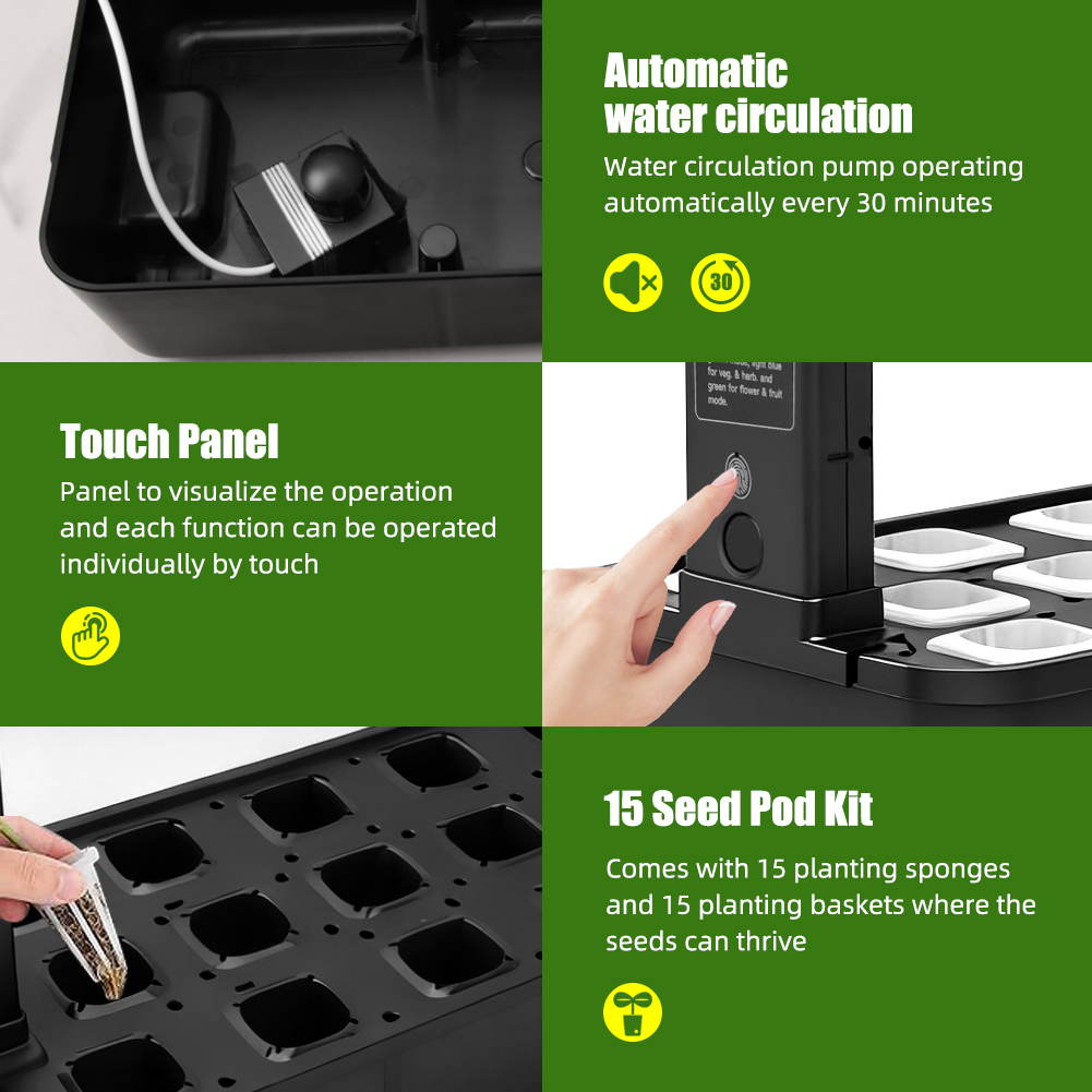 【Hot】15-Pods Indoor Hydroponic - Smart Garden Herb ulasan dan harga