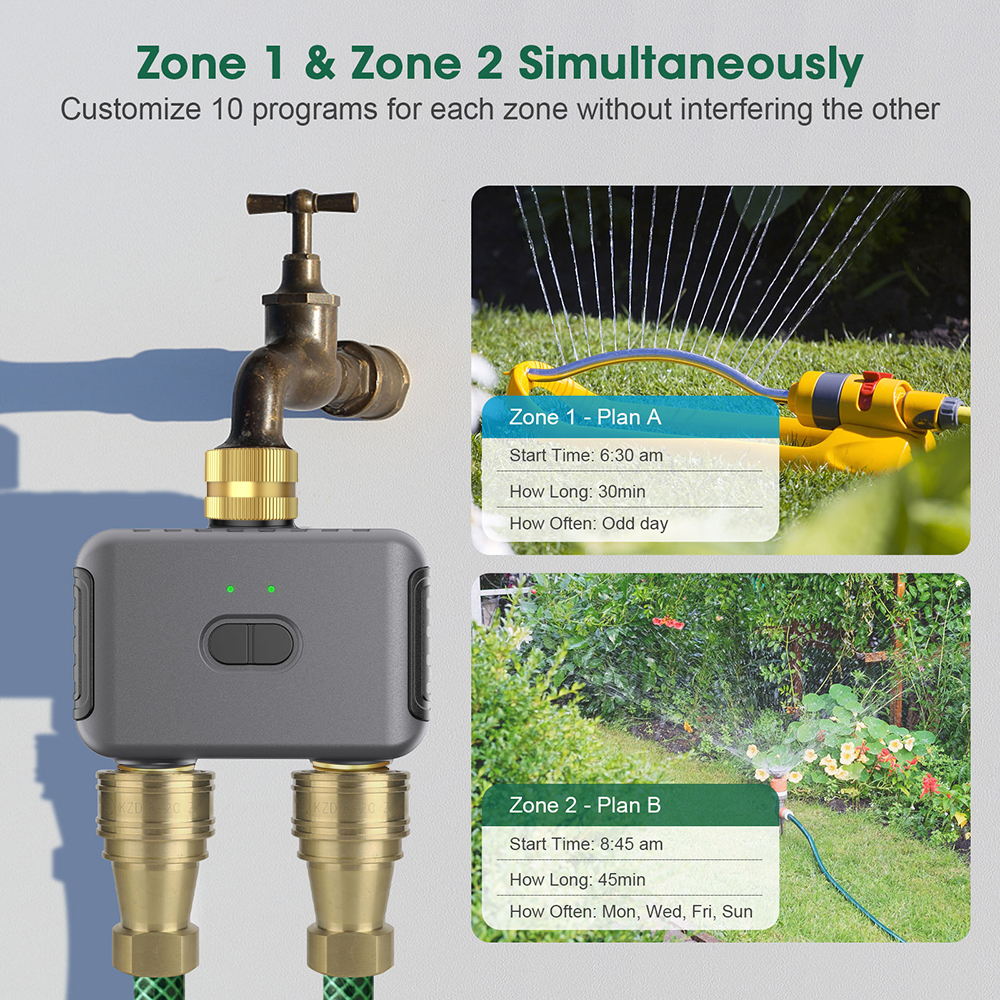 Tuya 2 Zone Watering Timer Gar - Smart Garden Kitchen ulasan dan harga